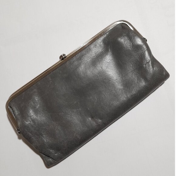 Leather Gray HOBO International Bifold Wallet - Picture 6 of 8